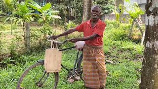 60 വർഷം മുമ്പ് വാങ്ങിയ ഹീറോ സൈക്കിളിൽ തന്റെ ജീവിതചക്രം തിരിച്ച് മുന്നോട്ടുകുതിക്കുകയാണ്  ഈ 75 കാരൻ.