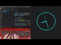 ASMR Programming - Neon Analog Clock Using HTML CSS & JavaScript - No Talking