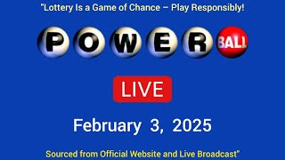 Powerball drawing live Results 03 February 2025 | powerball drawing live today