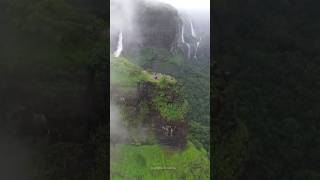 Magical Savlya Ghat #savlyaghat #tamhinighat #sahyadri #droneshots #drone #waterfall #monsoon