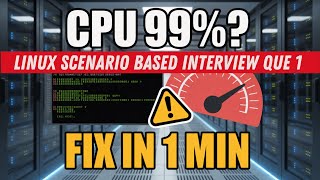 Linux Interview Question: 99% CPU Usage on Server | Real-Time Debug Guide in 60 Seconds