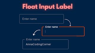 Creating A Floating Input Field using HTML and CSS