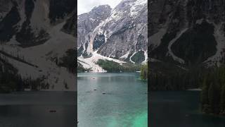 📍Lake Braies: Beautiful place to visit in Italy  🥰 🇮🇹 #nature #beautiful #travel #healing #explore