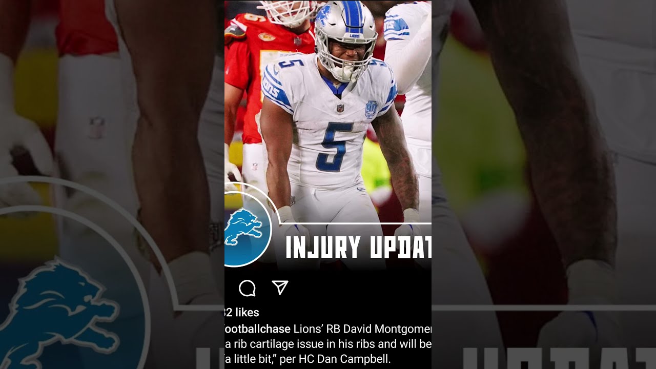 RB - David Montgomery Injury Update - YouTube