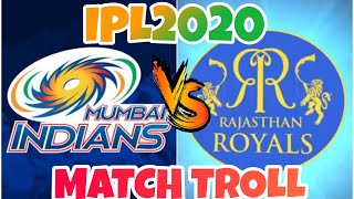 MI vs RR match troll | 6.10.2020| #ipltrolling | MI vs RR match highlights