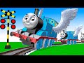 【踏切アニメ】あぶない電車 vs ANGEL Thomas Train 🚦 Fumikiri 3D Railroad Crossing Animation