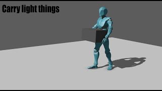 軽い物を持ち上げて運ぶ　Motion-Carry light things in Maya