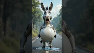 A Pregnant Donkey 🐴 Helps 🚸#ai #animals #donkey #story