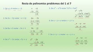 Ejercicio 21 Algebra de Baldor (Resta algebraica de polinomios) solucionado