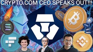 CRYPTO.COM CEO SHUTS DOWN BANKRUPTCY RUMOURS!!! BINANCE BANKRUN NEXT? FTX \u0026 WEF! BTC ETH CRO COIN