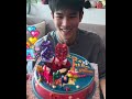 nong fotfot with his spiderman cake 😻🎂 #fourthnattawat #โฟร์ทณัฐวรรธน์