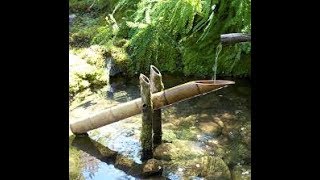 bamboo fountain shishi odoshi BLACK SCREEN White noise relaxing sound of nature 10 hour relax ASMR