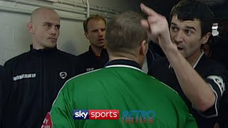Roy Keane clashes with Patrick Vieira in the Highbury tunnel