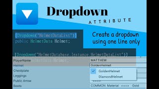 Unity Asset - Dropdown Attribute Before and After