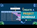 How to Create a Project Schedule in Excel