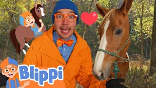 Blippi Meets A Real Horse! | Blippi Educational Videos for Kids