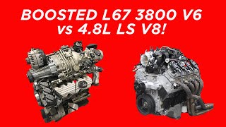 CHEAP, JUNKYARD, BOOSTED SWAP MOTORS. L67 3800 V6 VS 4.8L LS!  WHO MAKES MORE STOCK \u0026 WITH MODS?