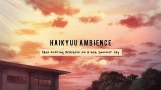 late evening practice on a hot summer day | haikyuu ambience