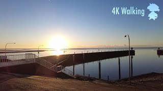 (4K) Eider Barrage Walk near Tönning Germany