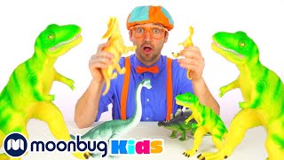 Learn Dinosaur Names With Blippi | Jurassic Tv | Dinosaurs and Toys | T Rex Family Fun