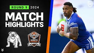 NRL 2024 | Bulldogs v Wests Tigers | Match Highlights