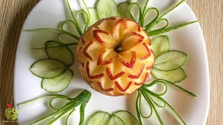 How to Make an Edible Apple Swan! - Fruit Carving Video For Beginners