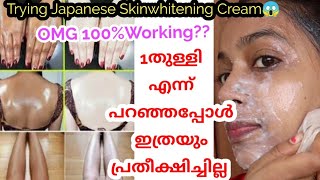 ഞെട്ടാൻ റെഡി ആണോ 😱Try Japanese Skinwhitening Cream|ഒരു തുള്ളി പറഞ്ഞപ്പോൾ ഇത്രയും പ്രതീക്ഷിച്ചില്ല