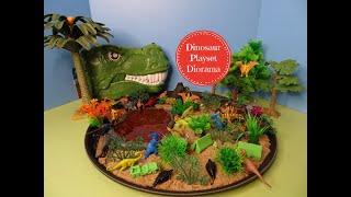 Animal Planet Dinosaur Collection Playset -Small World Tray Diorama -Learn Dinosaur Names