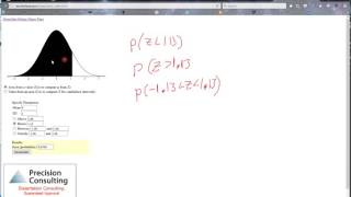 Using the David Lane Normal Curve Calculator for NormalCDF