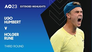 Ugo Humbert v Holger Rune Extended Highlights | Australian Open 2023 Third Round
