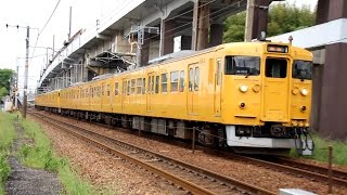 【山陽本線】JR西日本　地域色115系電車　ｵｶD-02編成+ｵｶA-06編成