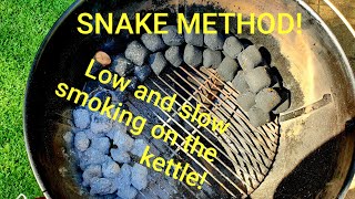 Snake Method! Low and slow smoking in a kettle!