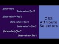 CSS Attribute Selectors Explained With Examples !