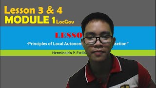 Local Autonomy and Decentralization I Module 1 Lesson 3-4 #principles #autonomy