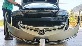 Honda Civic FD cara tukar front headlamp cover