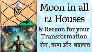 Moon in all 12 Houses and Reason of your transformation / Blank chart technique