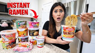 Eating Only Instant RAMEN Noodles For 24 HOURS!!