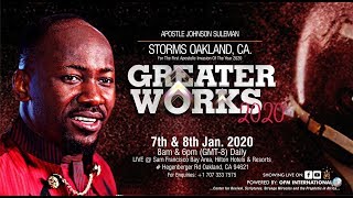 LATE AND YET THE LATEST By Apostle Johnson Suleman || Greater Works 2020 - OAKLAND, CA. Day2 Morning