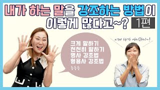 내가 하는 말을 강조하는 방법이 이렇게 많다고? 1편 : 크게 말하기, 천천히 말하기, 명사 강조법, 형용사 강조법 등등등_스피치 아카데미 주식회사 엔알컴퍼니 (대표: 하나리)