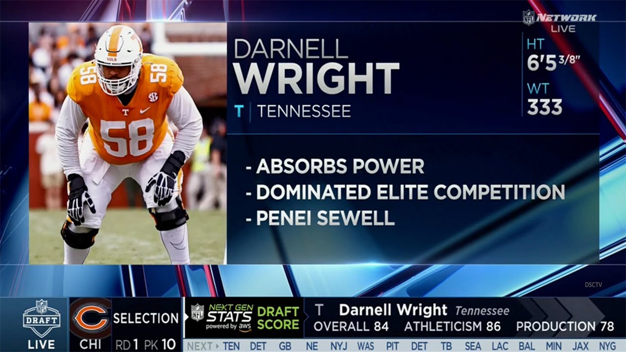 Bears Select Darnell Wright No.10 Overall In 2023 NFL Draft - YouTube