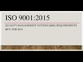 Introduction to ISO 9001:2015 Quality Management System Requirements