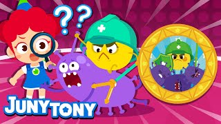 Why Do We Get Vaccinated? | JunyTony vs. Virus | Time For a Shot | Curious Songs for Kids | JunyTony