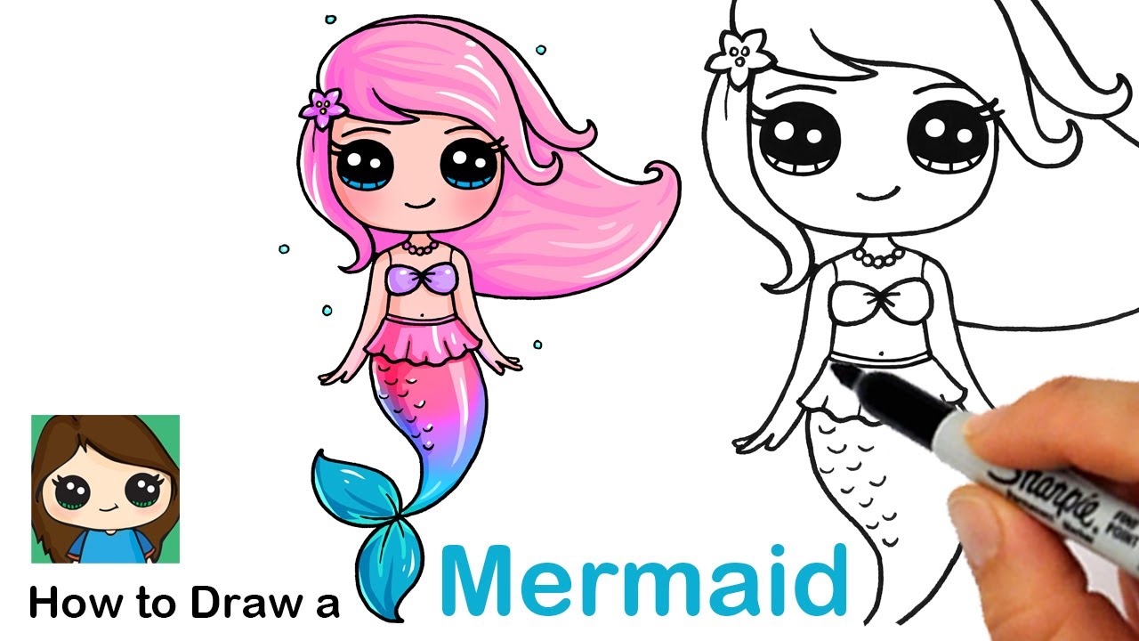 How To Draw A Mermaid Youtube