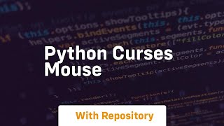 python curses mouse