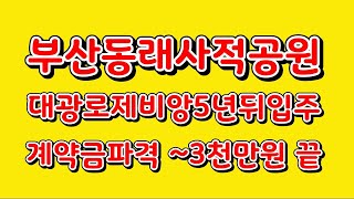 1600-3489 동래사적공원대광로제비앙 파격분양  계약금 입주때까지 3천만원