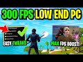 How To BOOST FPS Fortnite Low End PC Chapter 3! 🔧 (Full Optimization Pack for MAX FPS & Fix Lag)