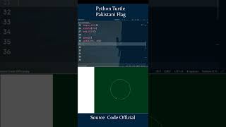 Creating the Pakistani Flag in Python Turtle: A Step-by-Step Guide. #pythonturtle #codeart