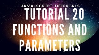 Learn JavaScript Tutorial 20 - Multiple Parameters & Functions (Last Video)