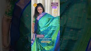 🌱 Semi Gadwal Checks Pattu Sarees 🌱