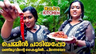 ചെമ്മീൻ ചാടിയപ്പോ മഞ്ജുവിന്റെ കൈയ്യിൽ ; പിന്നെയോ | Manju Pathrose Special | Manju's Kitchen